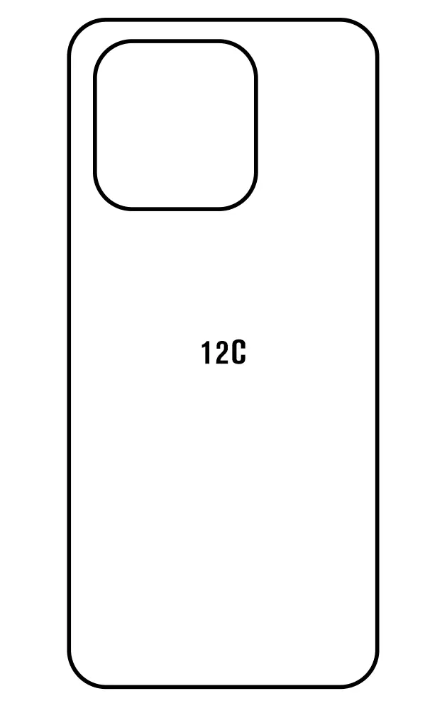 Xiaomi Redmi 12C Zadní Hydrogel ochranná fólie (Střih Zadní část 1)