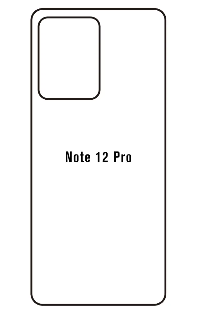 Xiaomi Redmi Note 12 Pro Zadní Hydrogel ochranná fólie (Střih Zadní část 1)