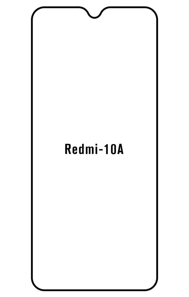 Xiaomi Redmi 10A Přední Hydrogel ochranná fólie (Střih Přední 1)