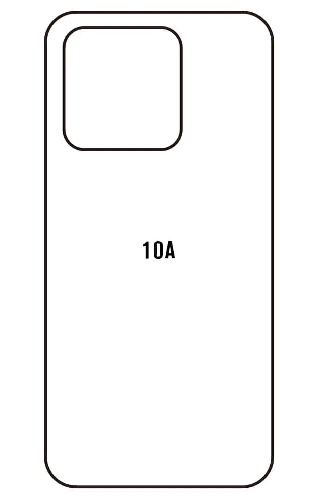 Xiaomi Redmi 10A Zadní Hydrogel ochranná fólie (Střih Zadní část 1)