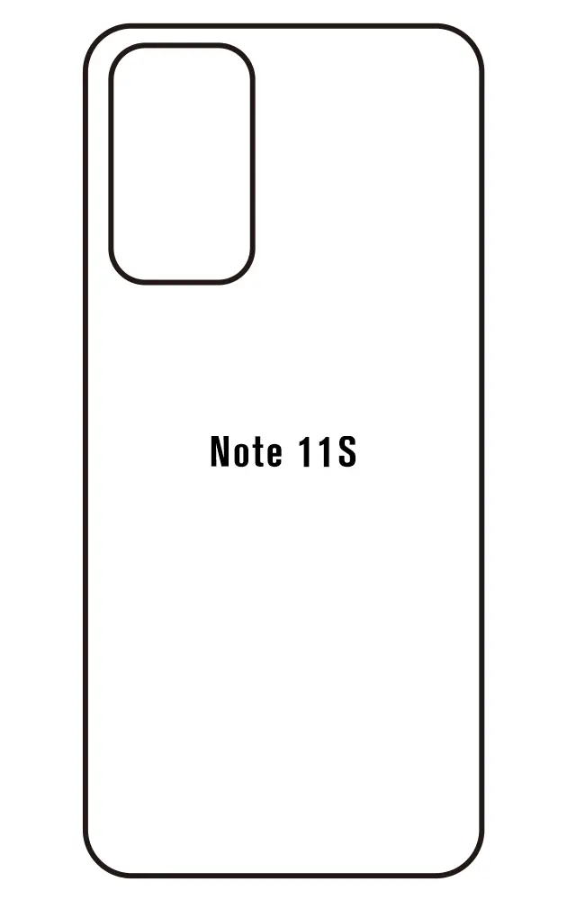 Xiaomi Redmi Note 11S 5G Zadní Hydrogel ochranná fólie (Střih Zadní část 1)