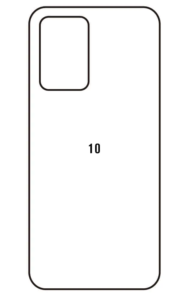 Xiaomi Redmi 10 5G Zadní Hydrogel ochranná fólie (Střih Zadní část 1)