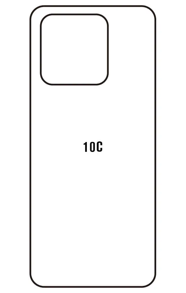 Xiaomi Redmi 10C Zadní Hydrogel ochranná fólie (Střih Zadní část 1)