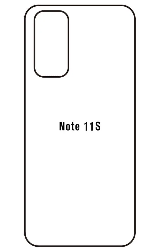 Xiaomi Redmi Note 11S Zadní Hydrogel ochranná fólie (Střih Zadní část 1)