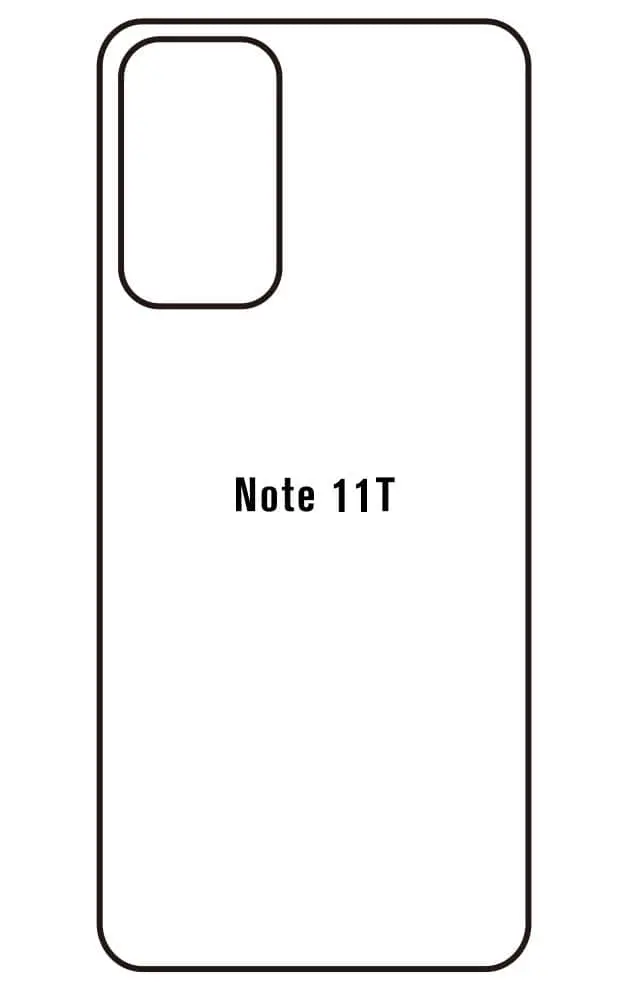 Xiaomi Redmi Note 11T 5G Zadní Hydrogel ochranná fólie (Střih Zadní část 1)