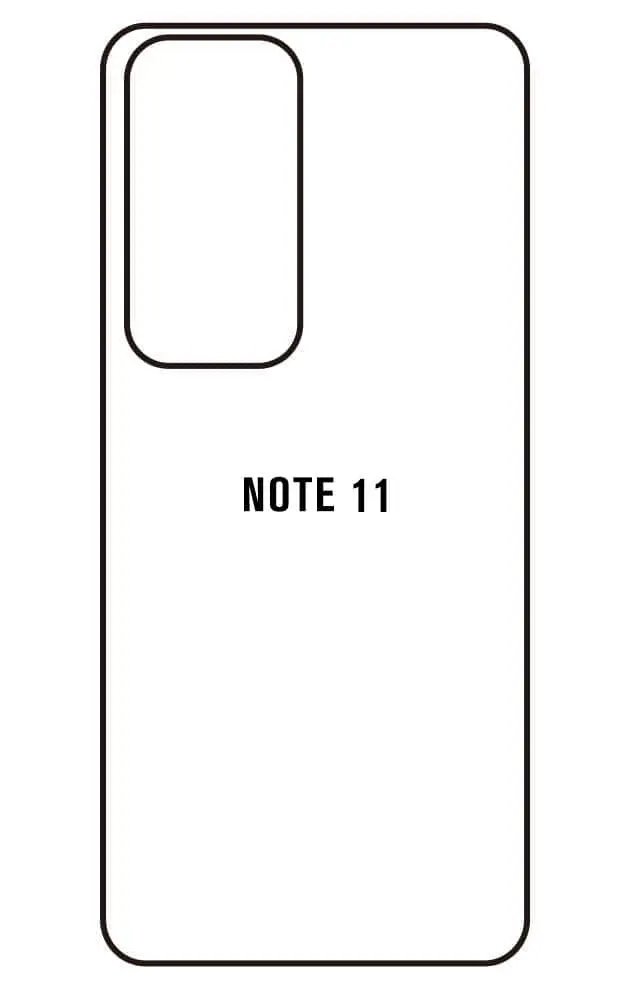 Xiaomi Redmi Note 11 4G Zadní Hydrogel ochranná fólie (Střih Zadní část 1)