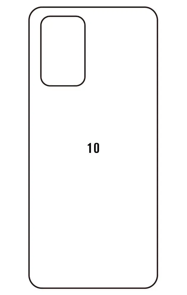 Xiaomi Redmi 10 / 10 (2022) Zadní Hydrogel ochranná fólie (Střih Zadní část 1)