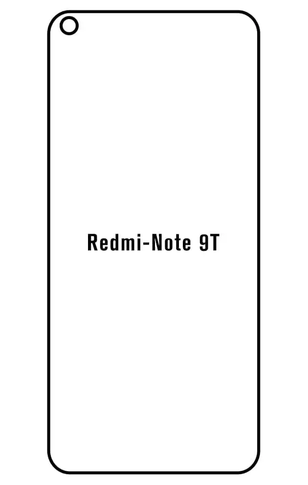 Xiaomi Redmi Note 9T Přední Hydrogel ochranná fólie (Střih Přední 1)