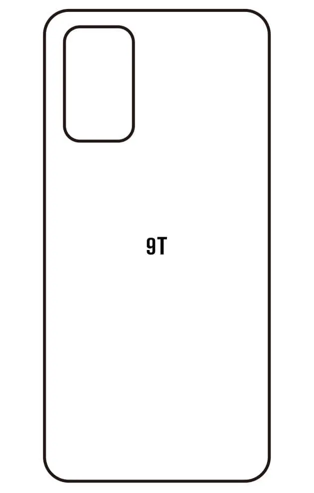 Xiaomi Redmi 9T Zadní Hydrogel ochranná fólie (Střih Zadní část 1)
