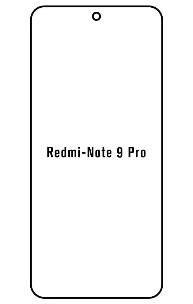 Xiaomi Redmi Note 9 Pro 5G Přední Hydrogel ochranná fólie (Střih Přední 1)