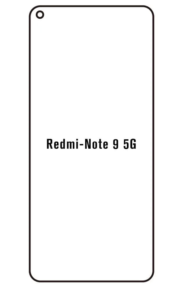 Xiaomi Redmi Note 9 5G Přední Hydrogel ochranná fólie (Střih Přední 1)