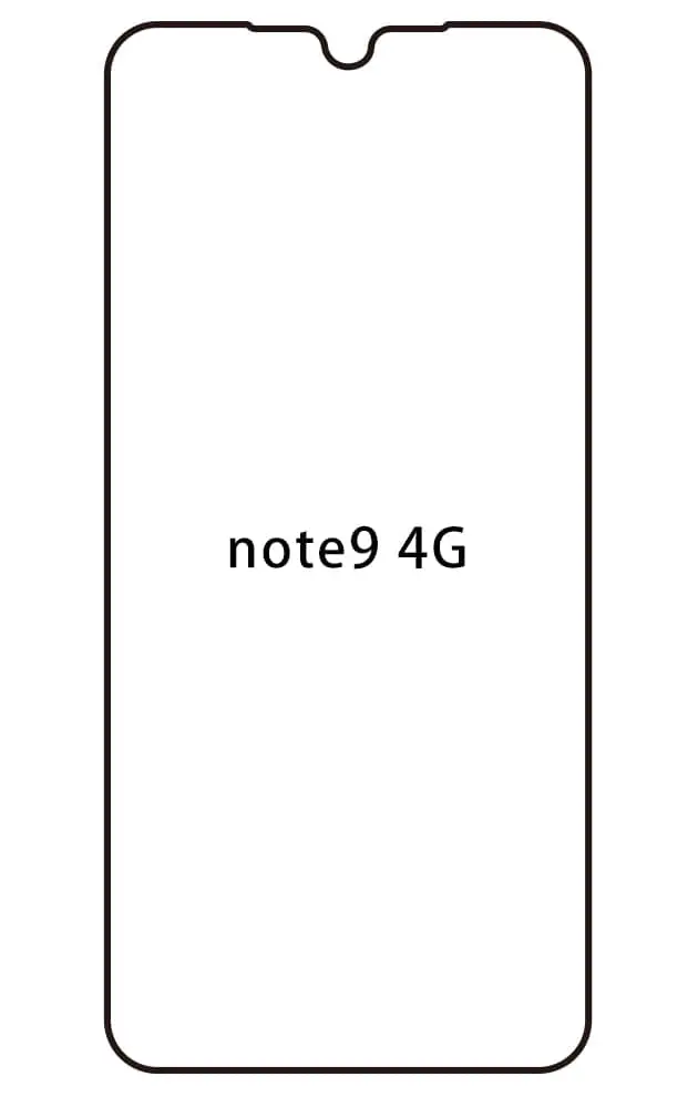 Xiaomi Redmi Note 9 4G Přední Hydrogel ochranná fólie (Střih Přední 1)