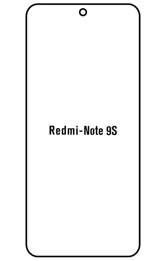Xiaomi Redmi Note 9S Přední Hydrogel ochranná fólie (Střih Přední 1)