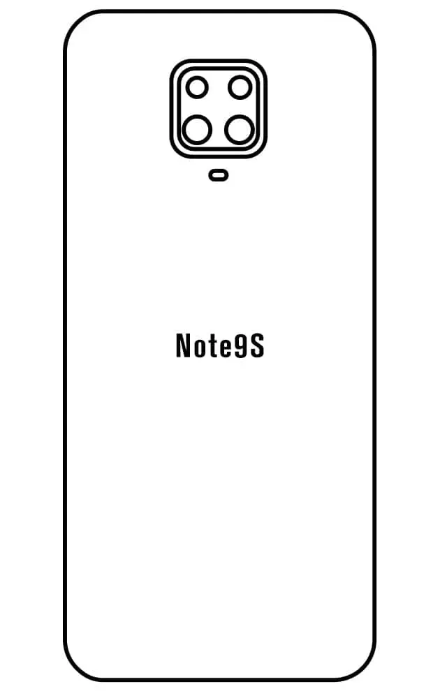 Xiaomi Redmi Note 9S Zadní Hydrogel ochranná fólie (Střih Zadní část 1)