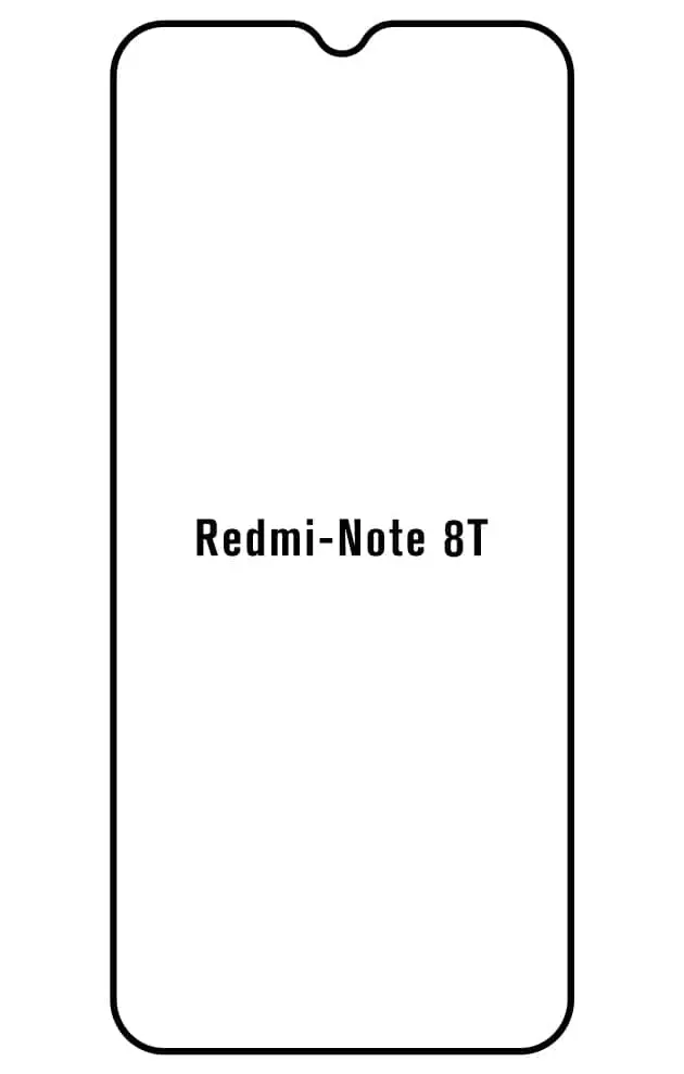 Xiaomi Redmi Note 8T Přední Hydrogel ochranná fólie (Střih Přední 1)