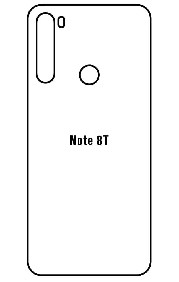 Xiaomi Redmi Note 8T Zadní Hydrogel ochranná fólie (Střih Zadní část 1)