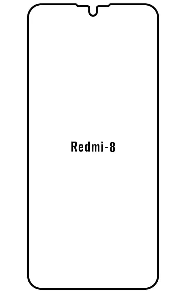 Xiaomi Redmi 8 Přední Hydrogel ochranná fólie (Střih Přední 1)