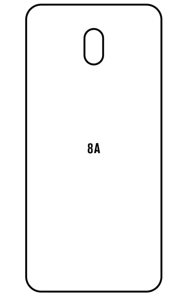 Xiaomi Redmi 8A Zadní Hydrogel ochranná fólie (Střih Zadní část 1)