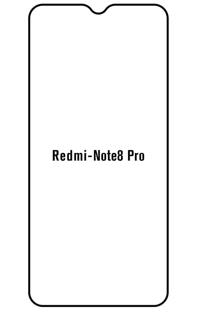 Xiaomi Redmi Note 8 Pro Přední Hydrogel ochranná fólie (Střih Přední 1)