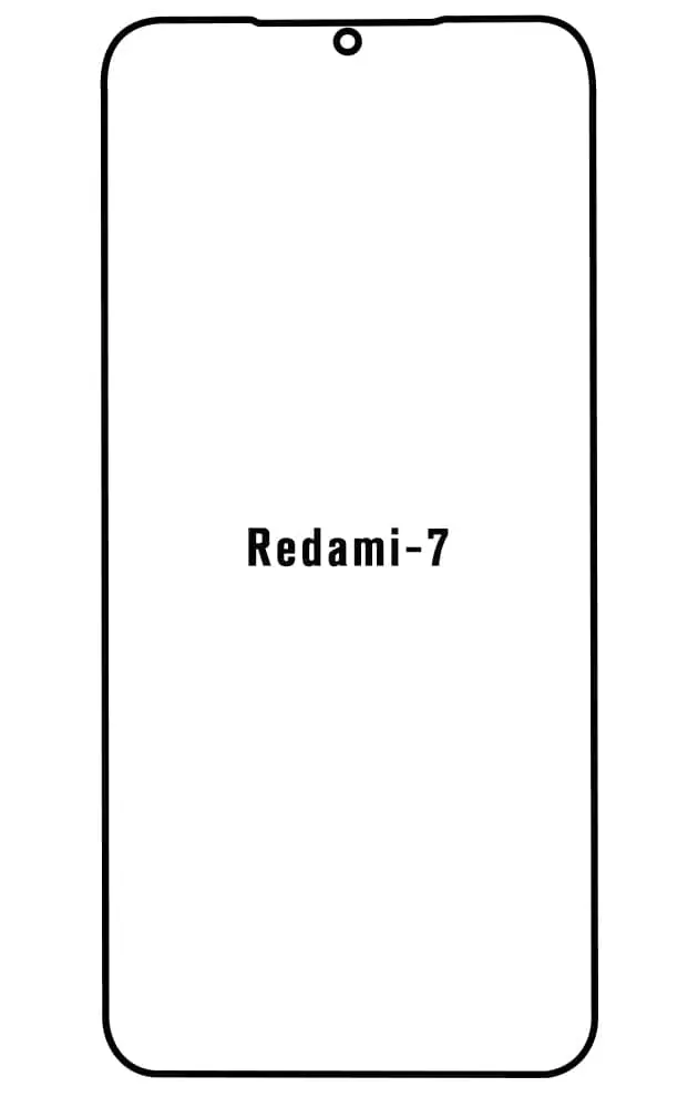 Xiaomi Redmi 7 Přední Hydrogel ochranná fólie (Střih Přední 1)