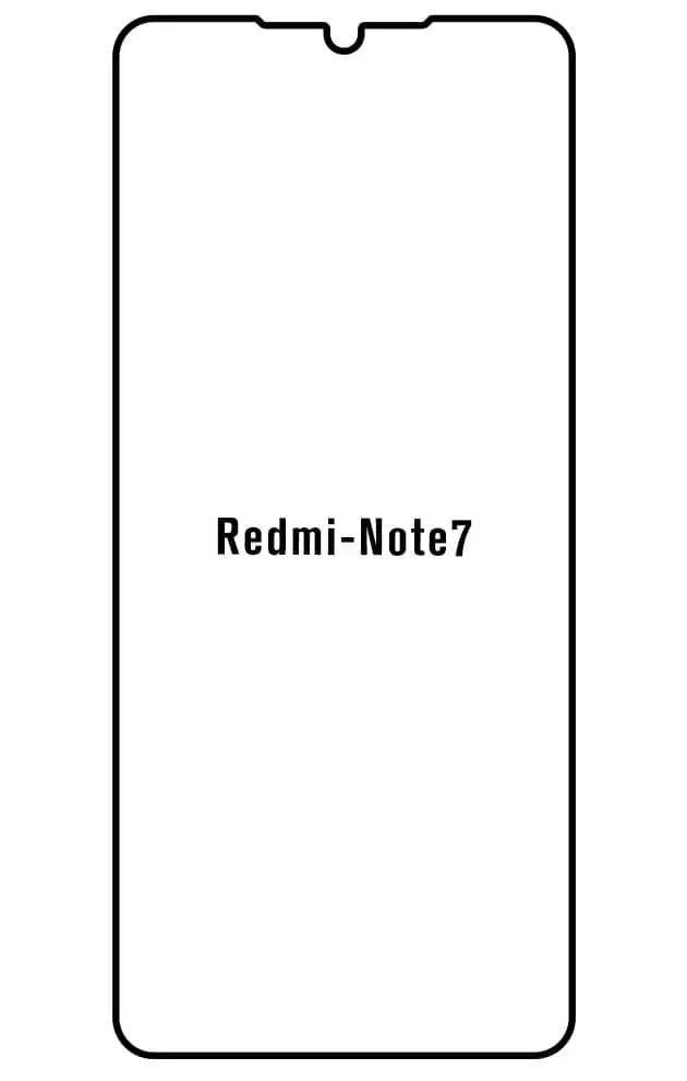 Xiaomi Redmi Note 7 Přední Hydrogel ochranná fólie (Střih Přední 1)