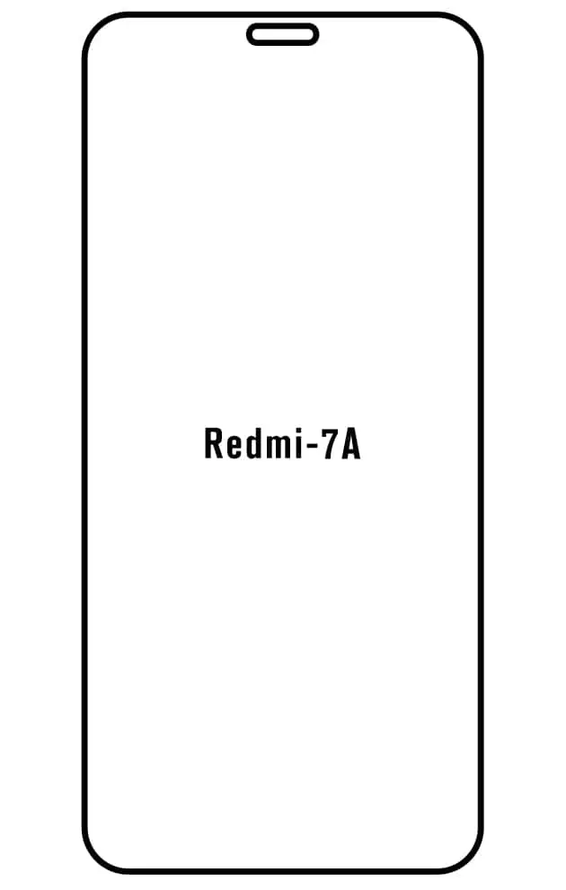Xiaomi Redmi 7A Přední Hydrogel ochranná fólie (Střih Přední 1)