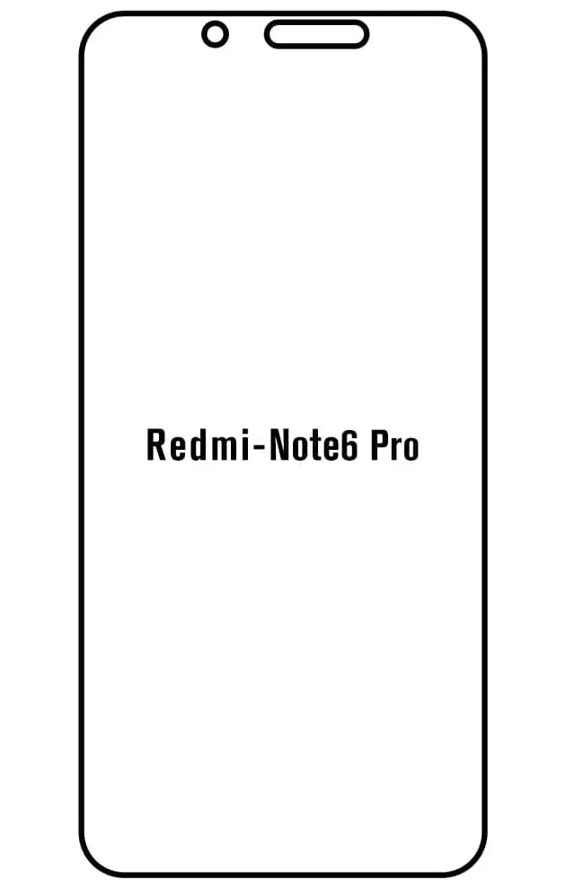 Xiaomi Redmi Note 6 Pro Přední Hydrogel ochranná fólie (Střih Přední 1)