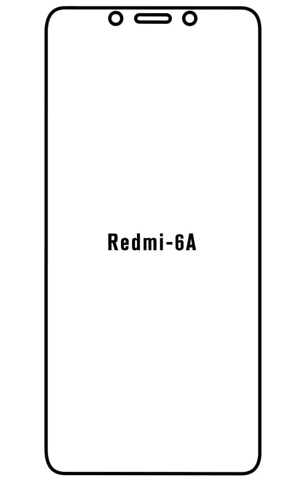 Xiaomi Redmi 6A Přední Hydrogel ochranná fólie (Střih Přední 1)