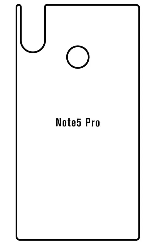 Xiaomi Redmi Note 5 Pro Zadní Hydrogel ochranná fólie (Střih Zadní část 1)