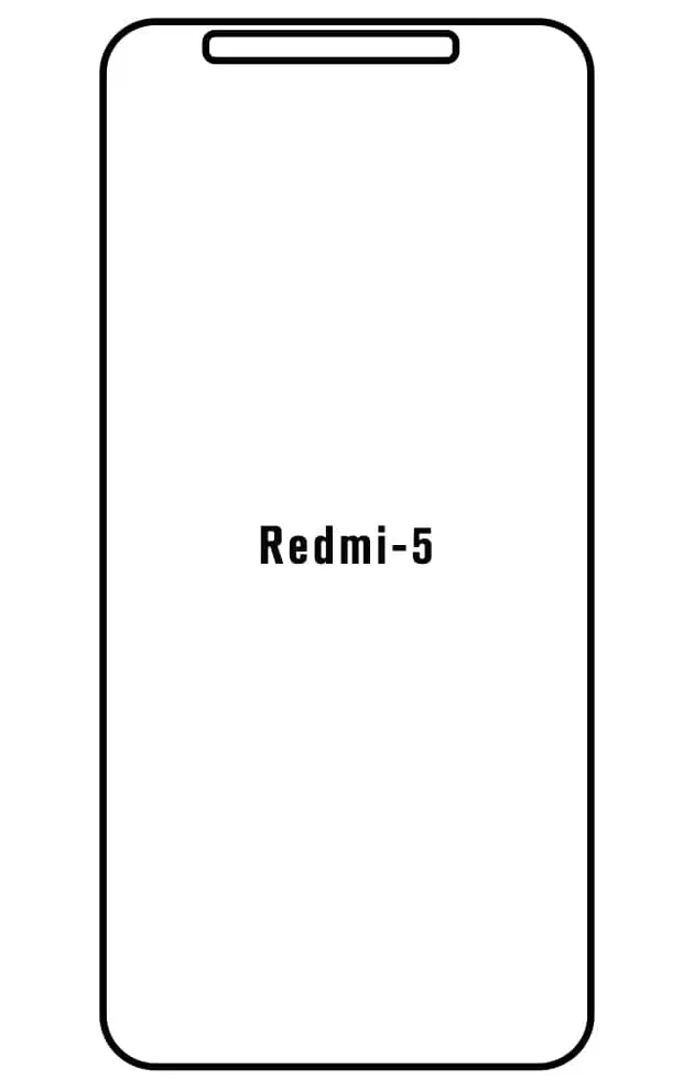 Xiaomi Redmi 5 Přední Hydrogel ochranná fólie (Střih Přední 1)