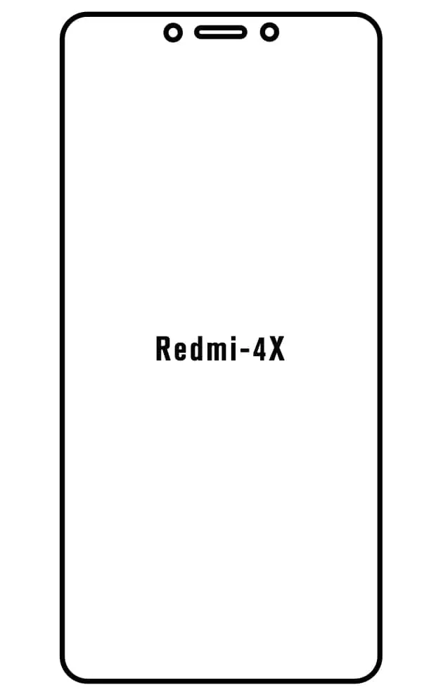 Xiaomi Redmi 4X Přední Hydrogel ochranná fólie (Střih Přední 1)