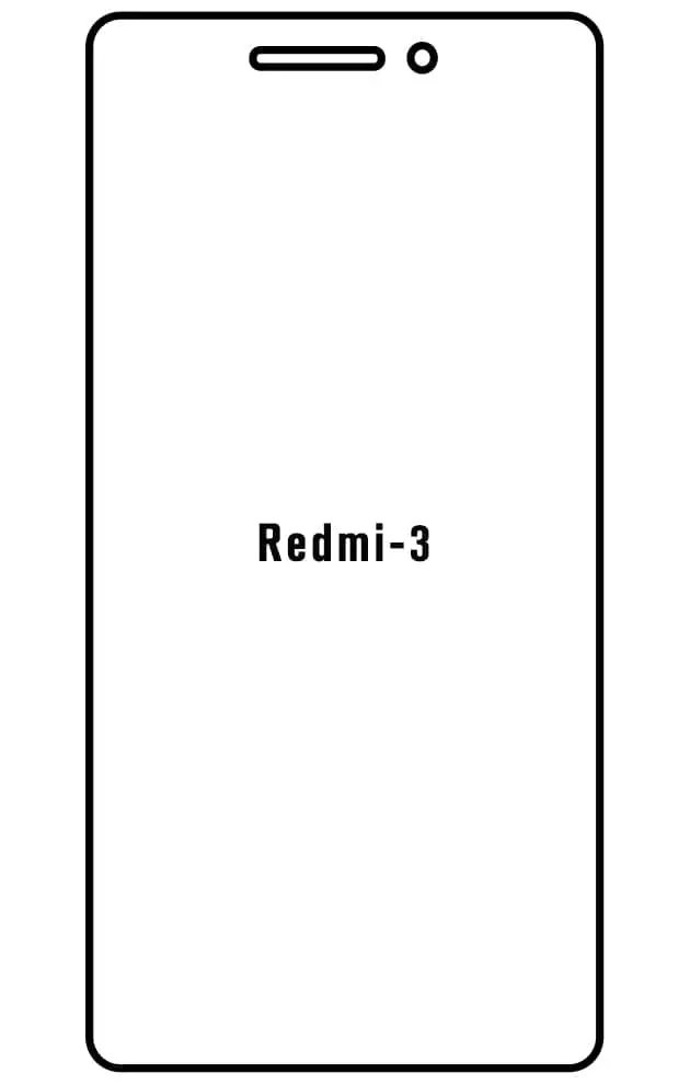 Xiaomi Redmi 3 Přední Hydrogel ochranná fólie (Střih Přední 1)