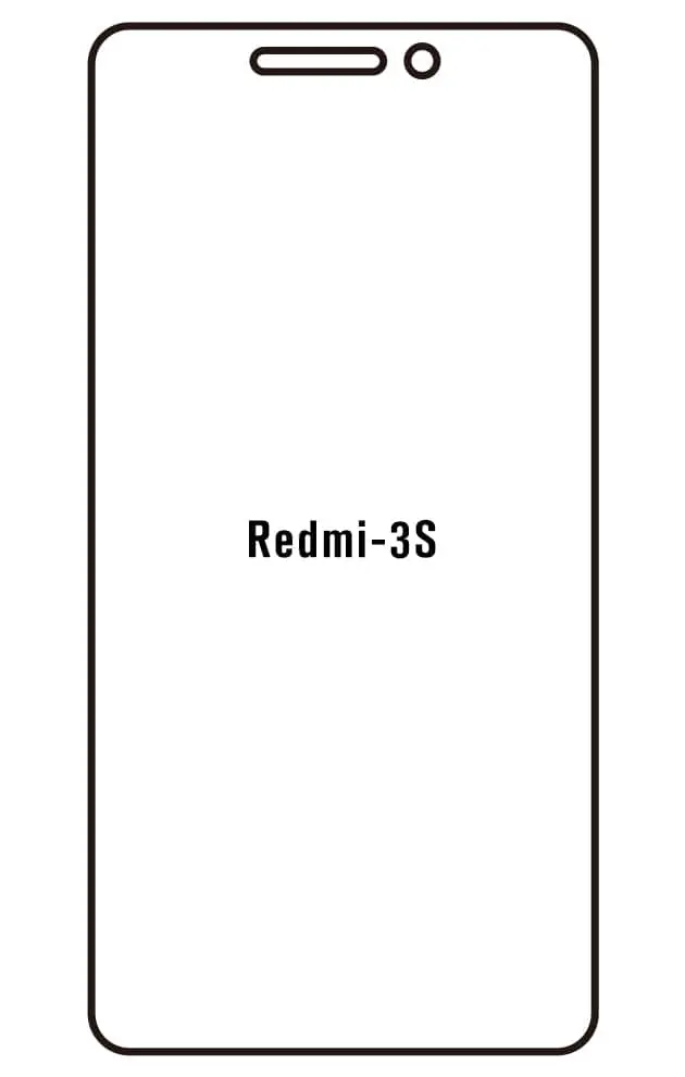 Xiaomi Redmi 3S Přední Hydrogel ochranná fólie (Střih Přední 1)