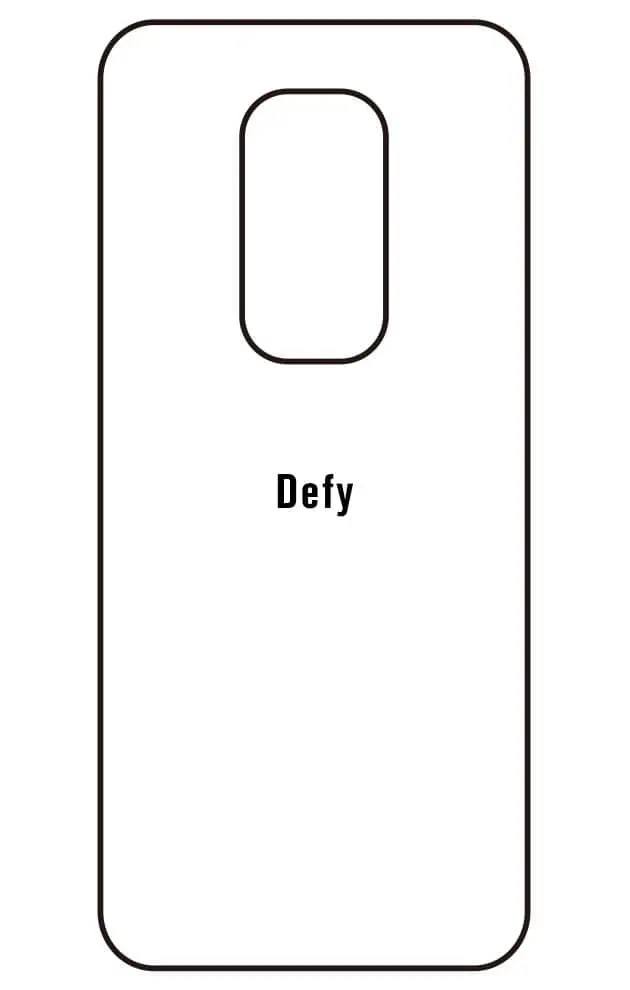 Motorola Defy (2021) Zadní Hydrogel ochranná fólie (Střih Zadní část 1)
