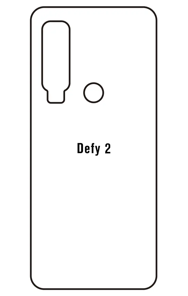 Motorola Defy 2 Zadní Hydrogel ochranná fólie (Střih Zadní část 1)