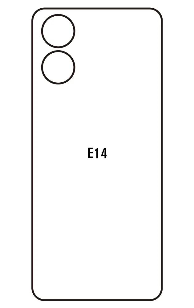 Motorola E14 Zadní Hydrogel ochranná fólie (Střih Zadní část 1)