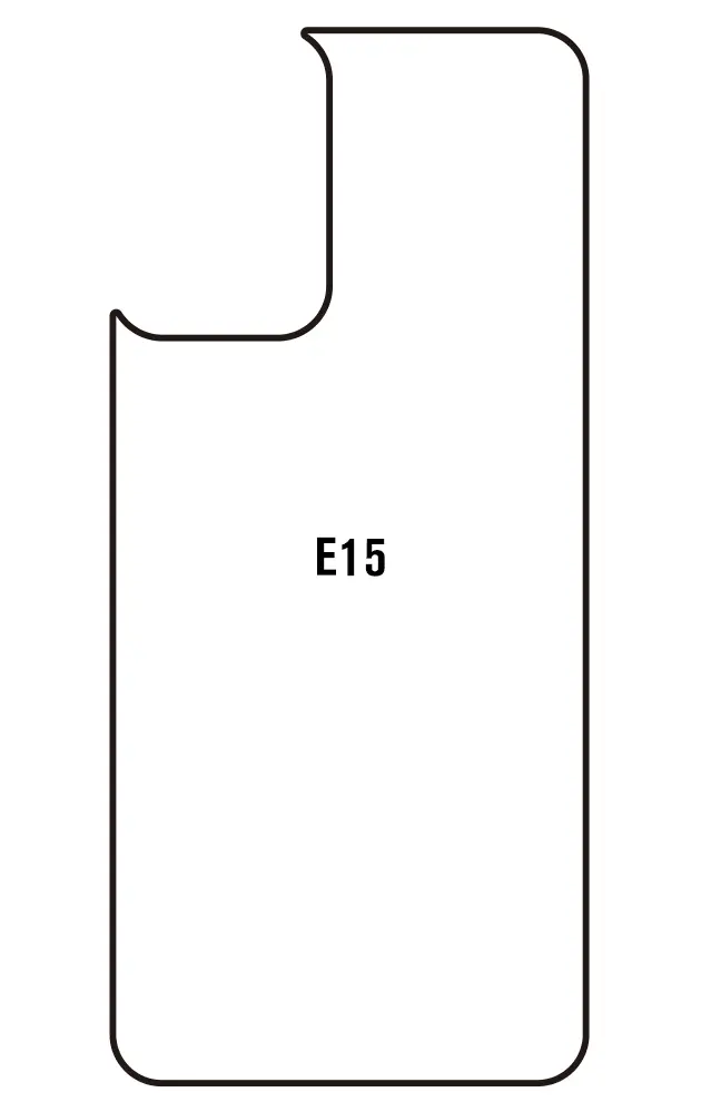 Motorola E15 Zadní Hydrogel ochranná fólie (Střih Zadní část 1)