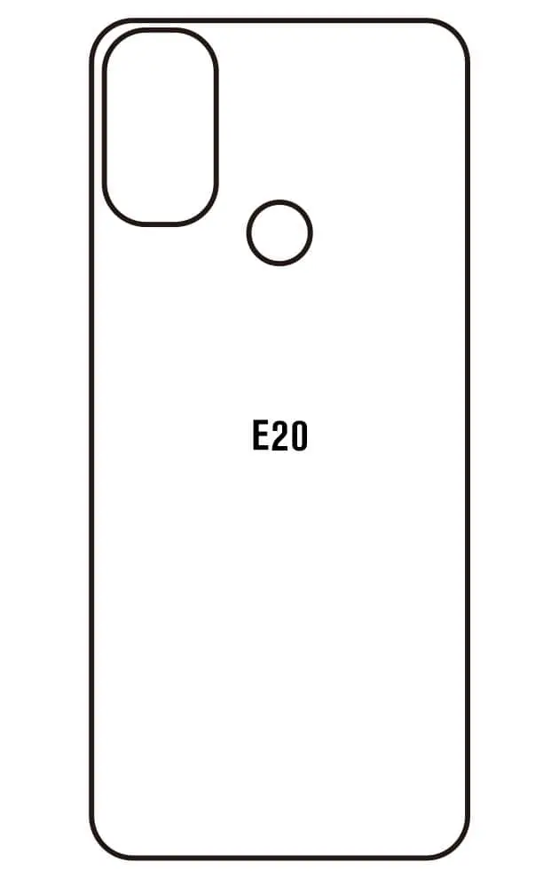 Motorola E20 Zadní Hydrogel ochranná fólie (Střih Zadní část 1)