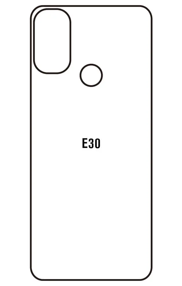 Motorola E30 Zadní Hydrogel ochranná fólie (Střih Zadní část 1)