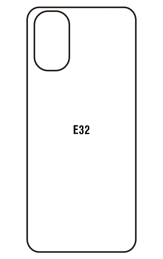 Motorola E32 Zadní Hydrogel ochranná fólie (Střih Zadní část 1)