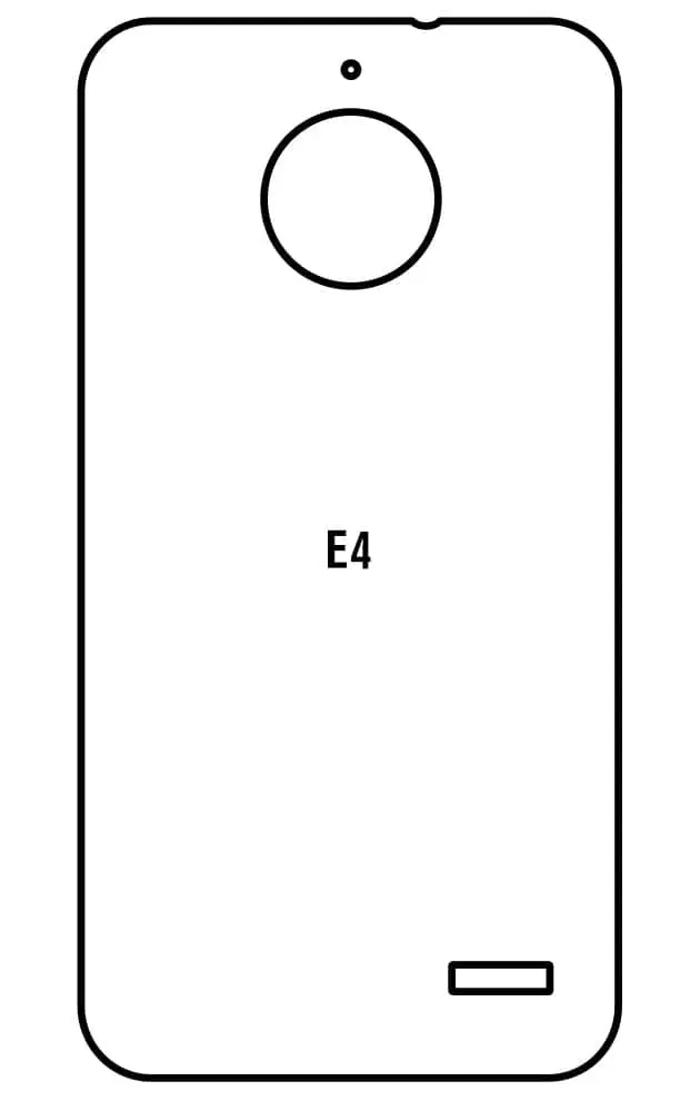 Motorola E4 Zadní Hydrogel ochranná fólie (Střih Zadní část 1)