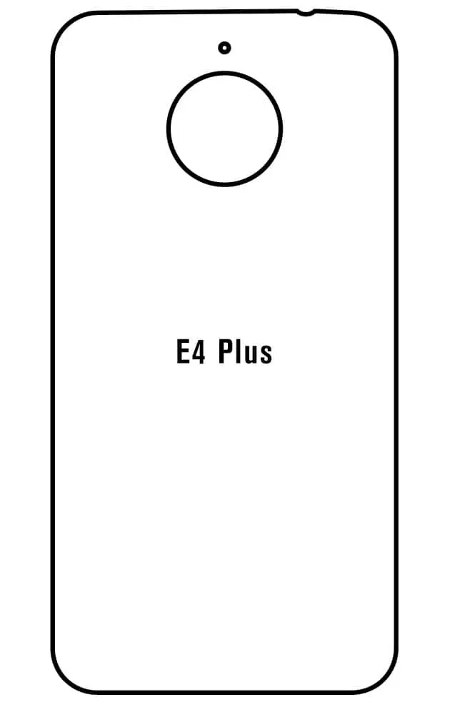 Motorola E4 PLUS Zadní Hydrogel ochranná fólie (Střih Zadní část 1)