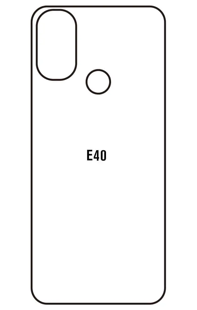 Motorola E40 Zadní Hydrogel ochranná fólie (Střih Zadní část 1)