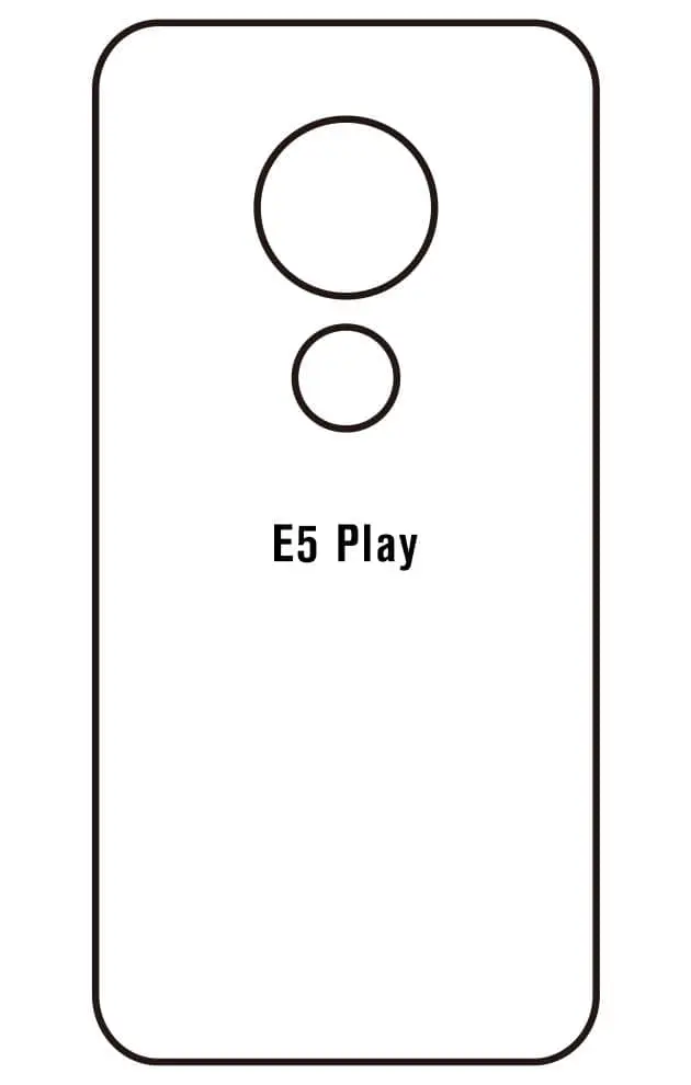 Motorola E5 PLAY Zadní Hydrogel ochranná fólie (Střih Zadní část 1)