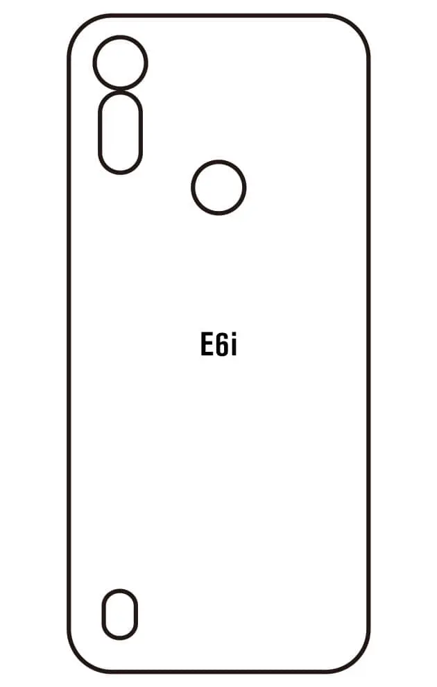 Motorola E6i Zadní Hydrogel ochranná fólie (Střih Zadní část 1)