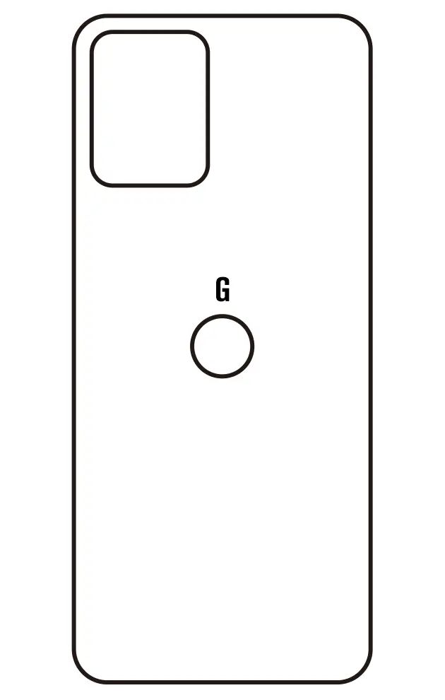 Motorola G (2023) Zadní Hydrogel ochranná fólie (Střih Zadní část 1)