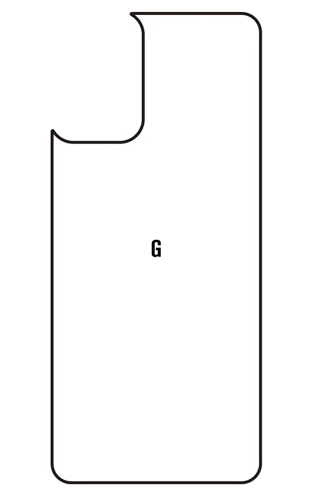 Motorola G (2024) Zadní Hydrogel ochranná fólie (Střih Zadní část 1)