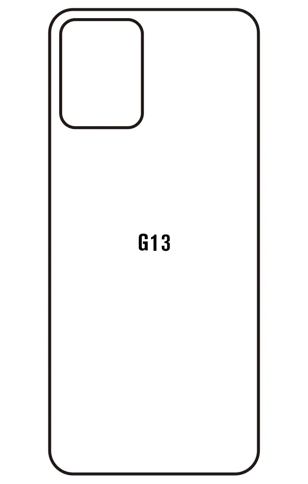 Motorola G13 Zadní Hydrogel ochranná fólie (Střih Zadní část 1)