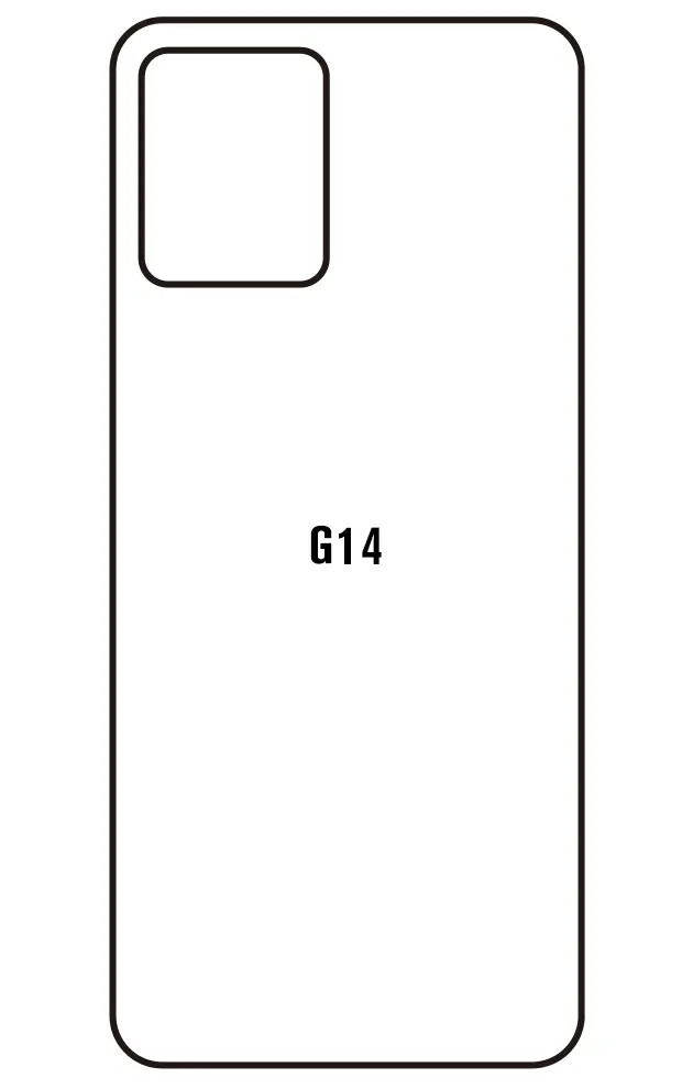 Motorola G14 Zadní Hydrogel ochranná fólie (Střih Zadní část 1)