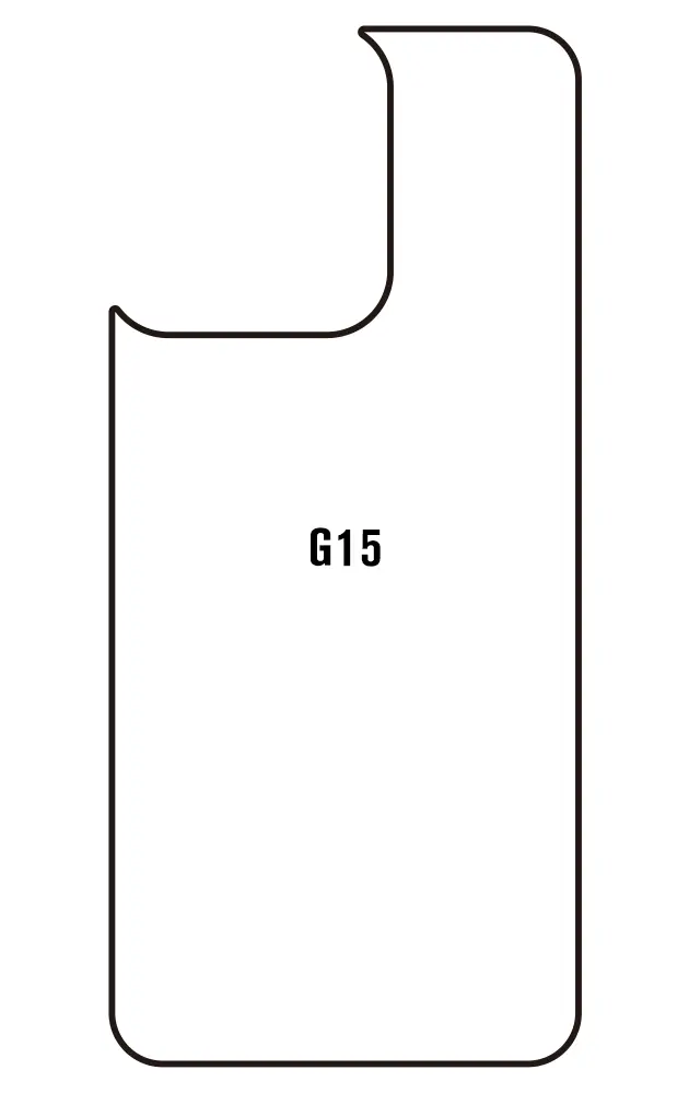 Motorola G15 Zadní Hydrogel ochranná fólie (Střih Zadní část 1)